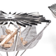 Illustration for article titled This Folding Origami Grill Has a Metal Mesh Hammock For Firewood